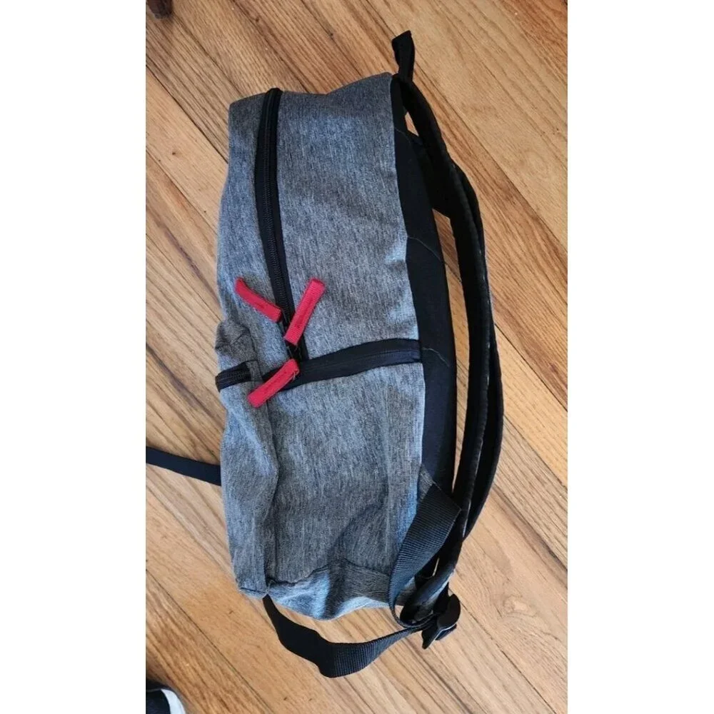 Nike Air Jordan Jumpman Backpack School Sport Large Grey Red Black 0462-R61 Logo